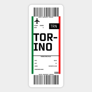 Boarding pass for Turin Sticker